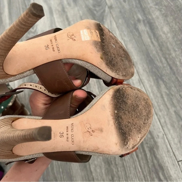 Proenza Schouler colorblock t-strap Sandals - Picture 6 of 8